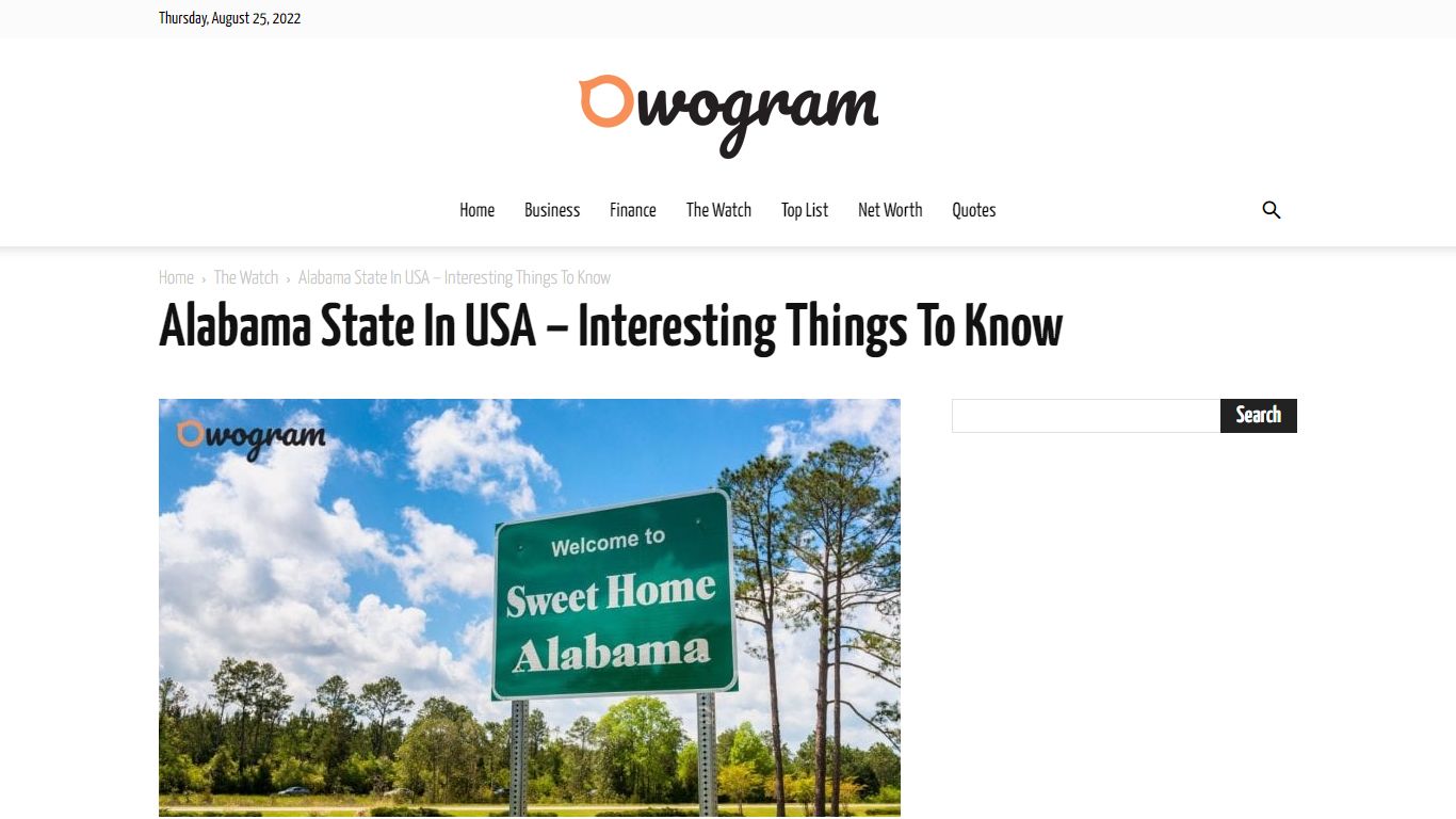Alabama State In USA - Interesting Things To Know - Owogram